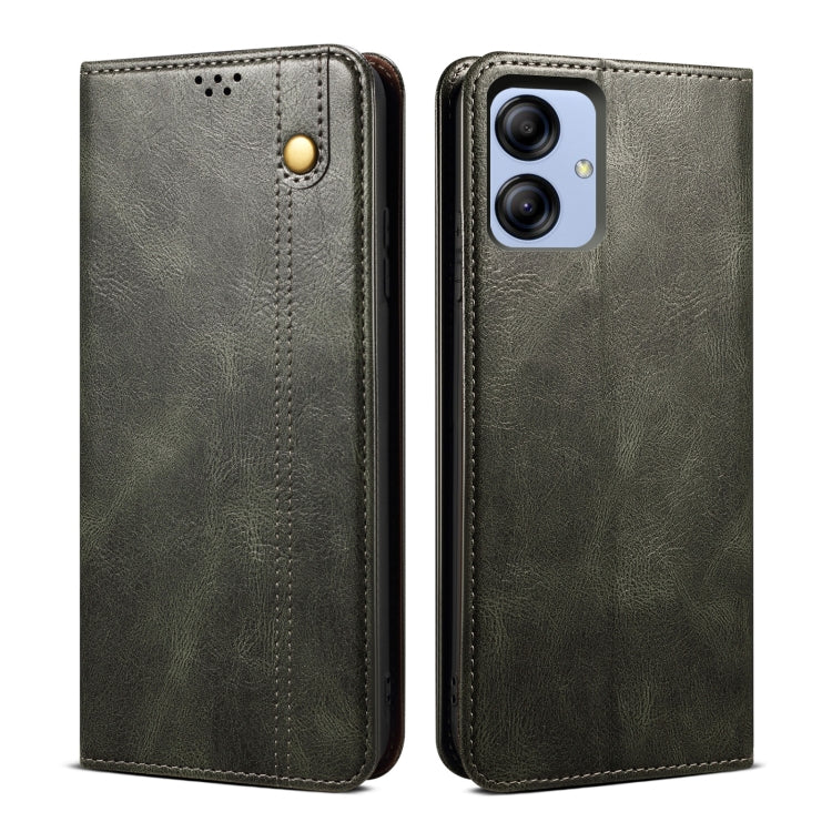 Oil Wax Crazy Horse Texture Leather Phone Case