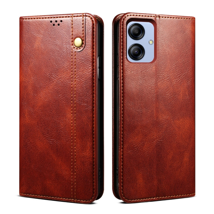 Oil Wax Crazy Horse Texture Leather Phone Case