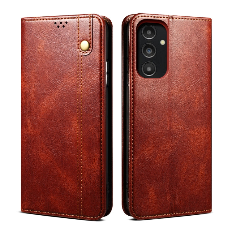 Oil Wax Crazy Horse Texture Leather Phone Case