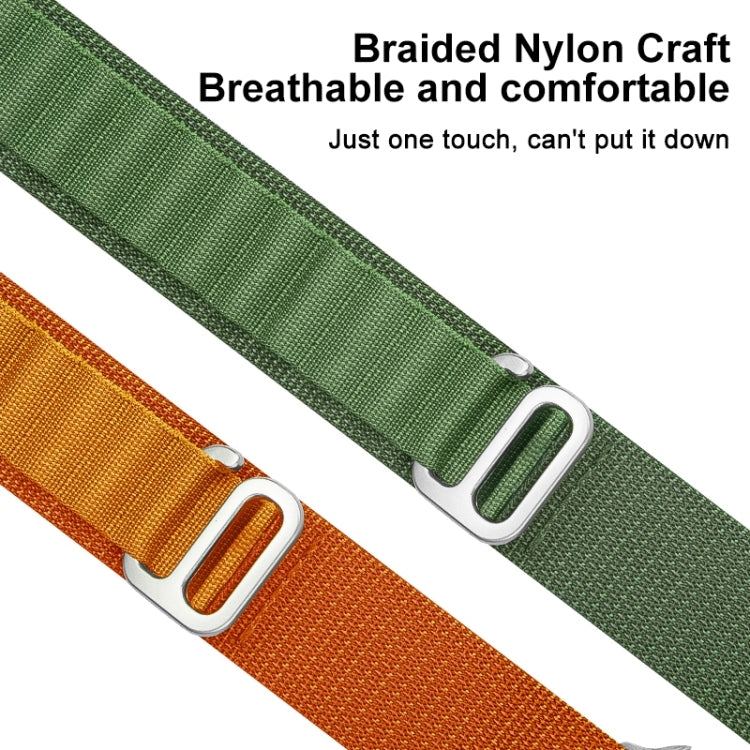 Nylon Loop Watch Band, For Apple Watch Ultra 49mm / Series 8&amp;7 45mm, For Apple Watch Series 8&amp;7 41mm / SE 2&amp;6&amp;SE&amp;5&amp;4 40mm