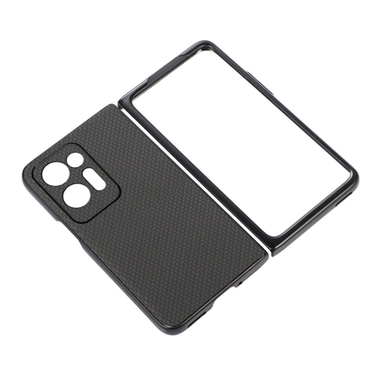 Carbon Fiber Texture Shockproof Phone Case, For OPPO Find N2, For OPPO Find N2 Flip