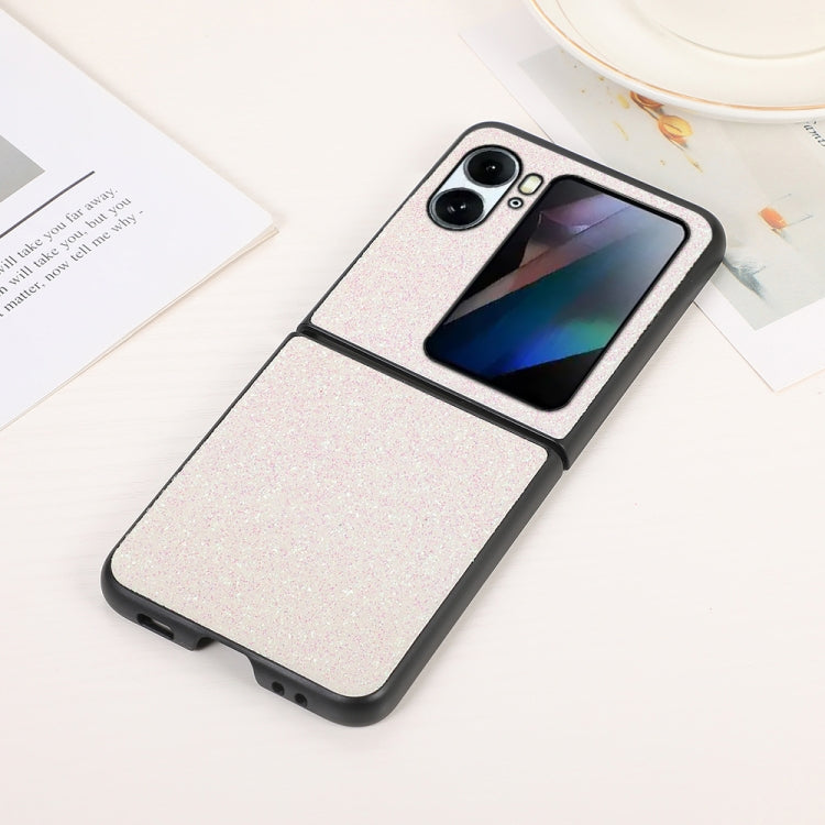 Glitter Powder PU Phone Case, For OPPO Find N2 Flip