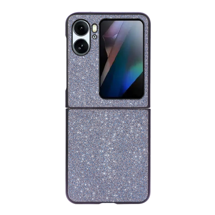 Glitter Powder PU Phone Case, For OPPO Find N2 Flip