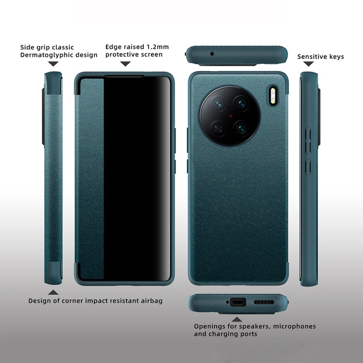 Magnetic Side Window View Shockproof Horizontal Flip Leather Case, For vivo X90 Pro+, For Xiaomi 13, For vivo X90