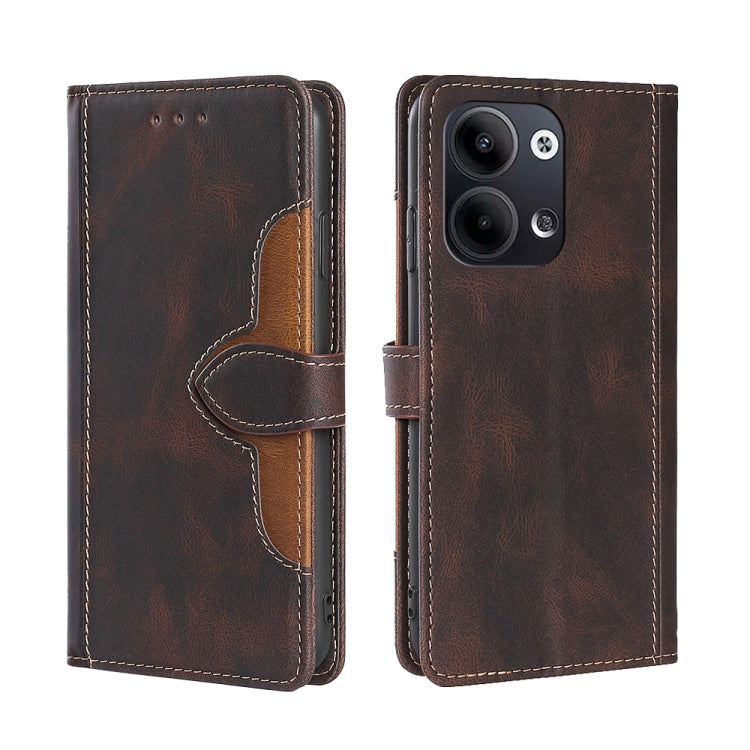 Skin Feel Magnetic Buckle Leather Phone Case