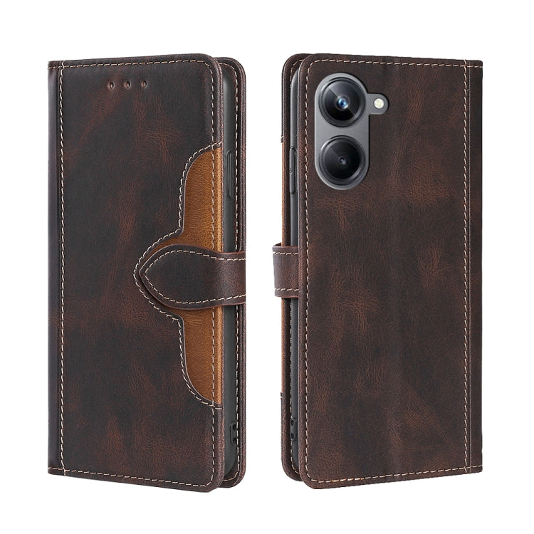 Skin Feel Magnetic Buckle Leather Phone Case