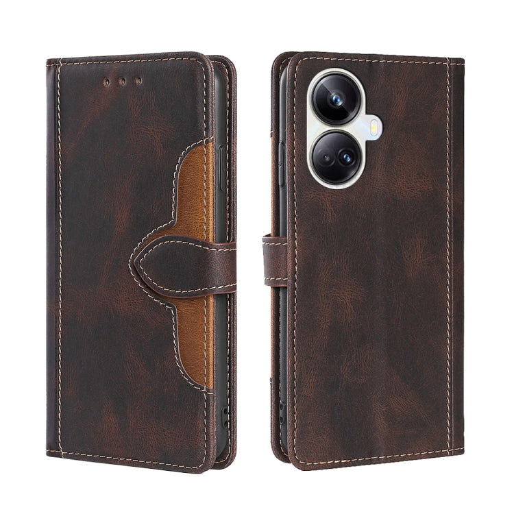 Skin Feel Magnetic Buckle Leather Phone Case