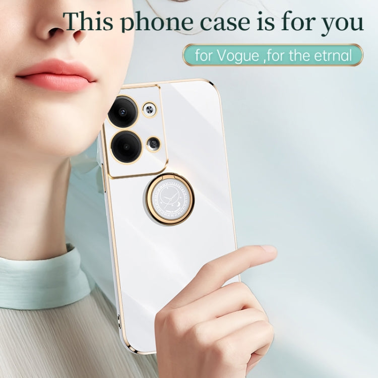 XINLI Straight Edge 6D Electroplate TPU Phone Case with Ring Holder, For OPPO Reno9 Pro+, For Xiaomi 13 Pro