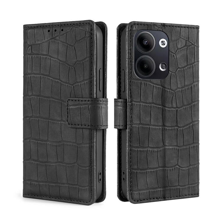 Skin Feel Crocodile Magnetic Clasp Leather Phone Case