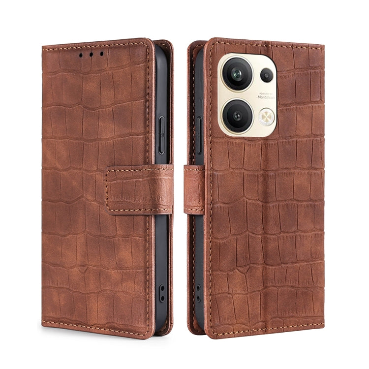 Skin Feel Crocodile Magnetic Clasp Leather Phone Case, For OPPO Reno9 5G / Reno9 Pro 5G, For OPPO Reno9 Pro+ 5G, For Realme 10 Pro 5G, For Realme 10 Pro+ 5G, For vivo X90 Pro 5G, For TCL 40R 5G