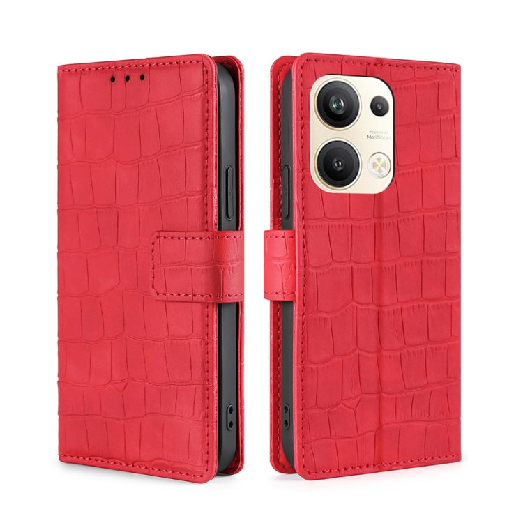 Skin Feel Crocodile Magnetic Clasp Leather Phone Case