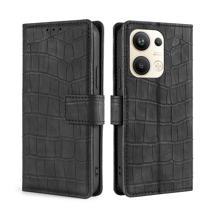 Skin Feel Crocodile Magnetic Clasp Leather Phone Case