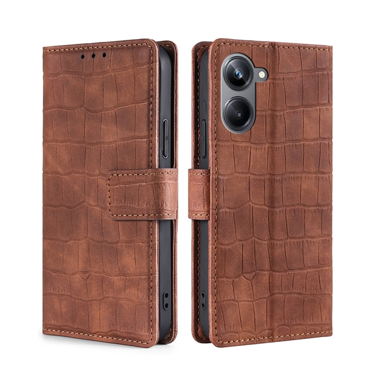 Skin Feel Crocodile Magnetic Clasp Leather Phone Case, For OPPO Reno9 5G / Reno9 Pro 5G, For OPPO Reno9 Pro+ 5G, For Realme 10 Pro 5G, For Realme 10 Pro+ 5G, For vivo X90 Pro 5G, For TCL 40R 5G