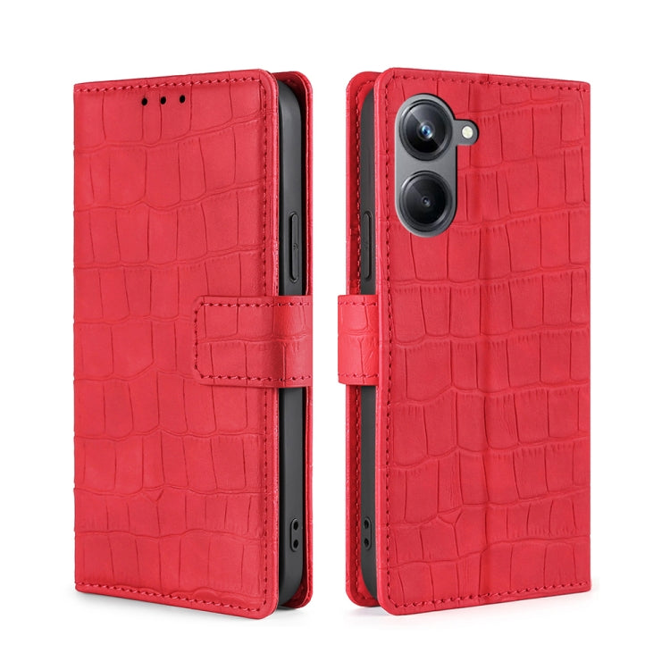 Skin Feel Crocodile Magnetic Clasp Leather Phone Case