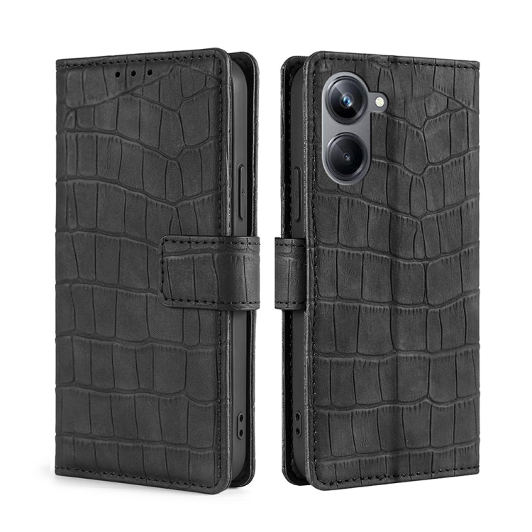 Skin Feel Crocodile Magnetic Clasp Leather Phone Case