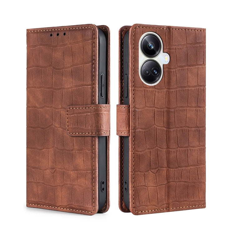 Skin Feel Crocodile Magnetic Clasp Leather Phone Case, For OPPO Reno9 5G / Reno9 Pro 5G, For OPPO Reno9 Pro+ 5G, For Realme 10 Pro 5G, For Realme 10 Pro+ 5G, For vivo X90 Pro 5G, For TCL 40R 5G