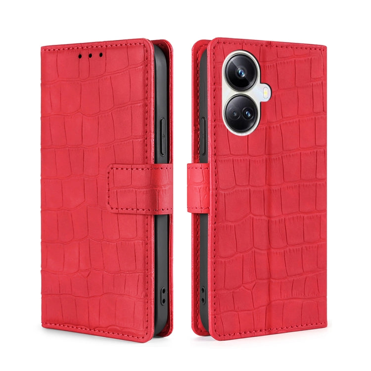 Skin Feel Crocodile Magnetic Clasp Leather Phone Case