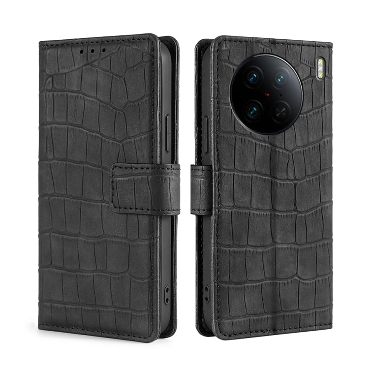 Skin Feel Crocodile Magnetic Clasp Leather Phone Case, For OPPO Reno9 5G / Reno9 Pro 5G, For OPPO Reno9 Pro+ 5G, For Realme 10 Pro 5G, For Realme 10 Pro+ 5G, For vivo X90 Pro 5G, For TCL 40R 5G