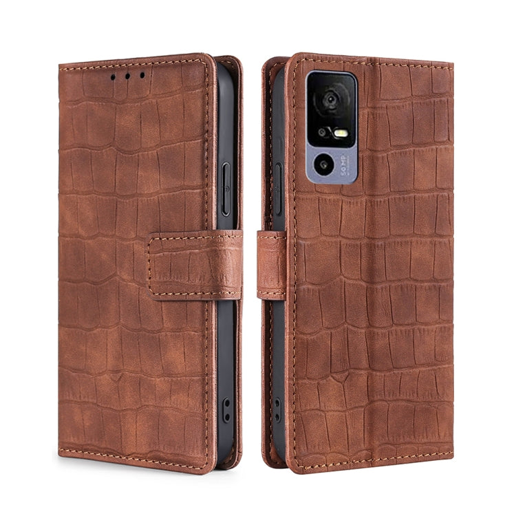 Skin Feel Crocodile Magnetic Clasp Leather Phone Case, For OPPO Reno9 5G / Reno9 Pro 5G, For OPPO Reno9 Pro+ 5G, For Realme 10 Pro 5G, For Realme 10 Pro+ 5G, For vivo X90 Pro 5G, For TCL 40R 5G