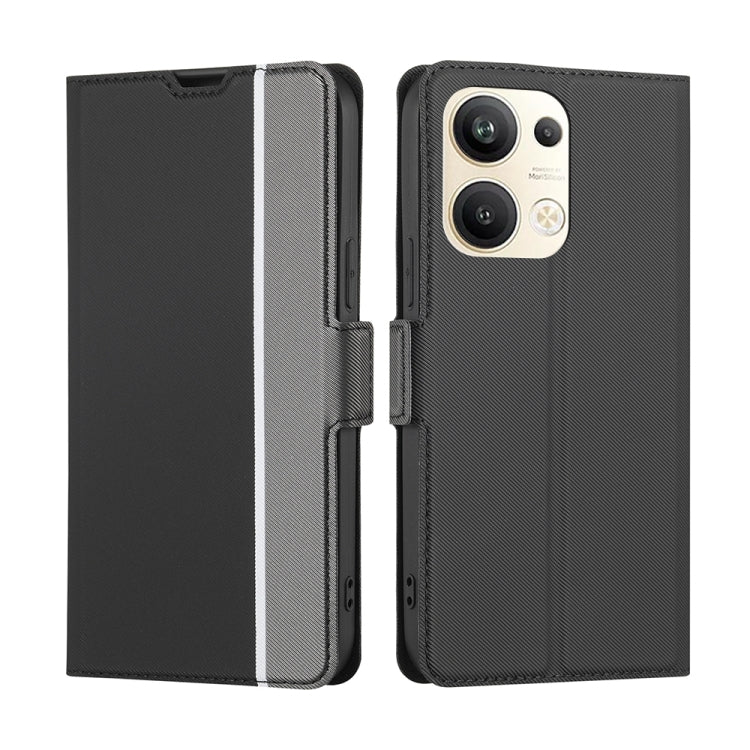 Twill Texture Side Button Leather Phone Case