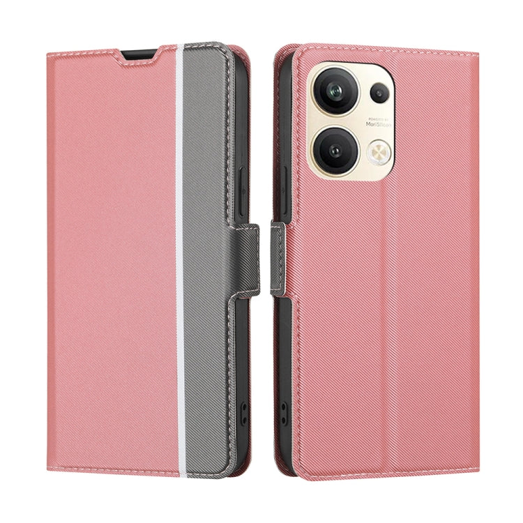 Twill Texture Side Button Leather Phone Case