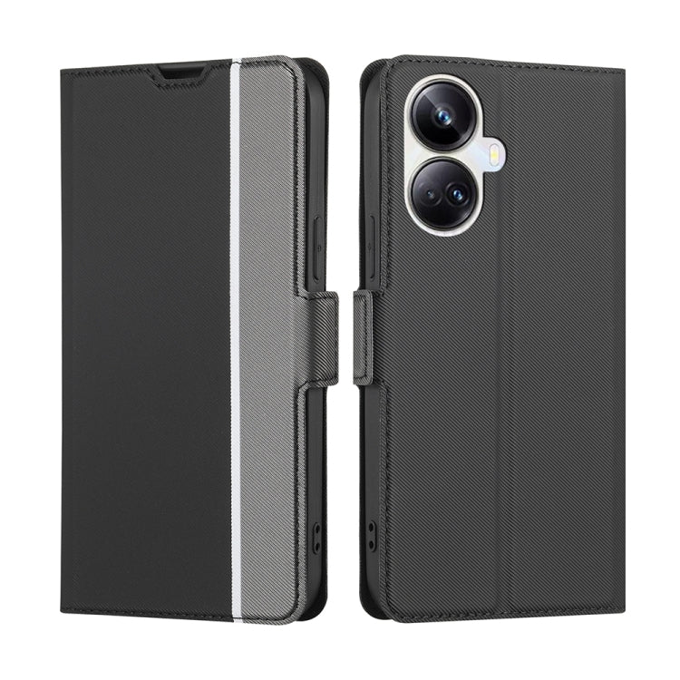 Twill Texture Side Button Leather Phone Case