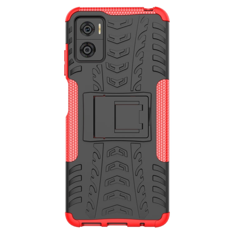 Tire Texture TPU + PC Phone Case with Holder, For Motorola Moto E22, For OPPO A57 5G / OnePlus Nord N300, For Samsung Galaxy S23+ 5G, For Samsung Galaxy A14 5G