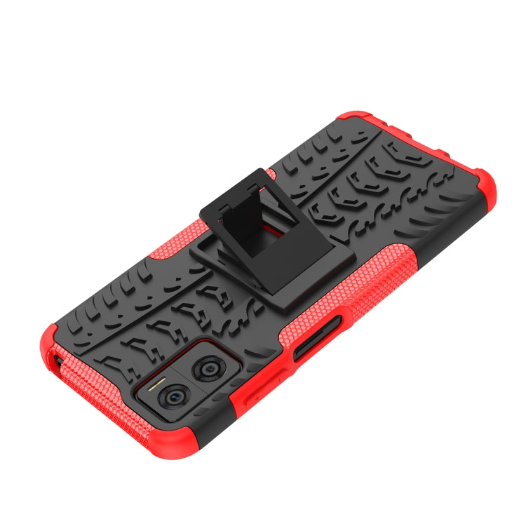 Tire Texture TPU + PC Phone Case with Holder, For Motorola Moto E22, For OPPO A57 5G / OnePlus Nord N300, For Samsung Galaxy S23+ 5G, For Samsung Galaxy A14 5G