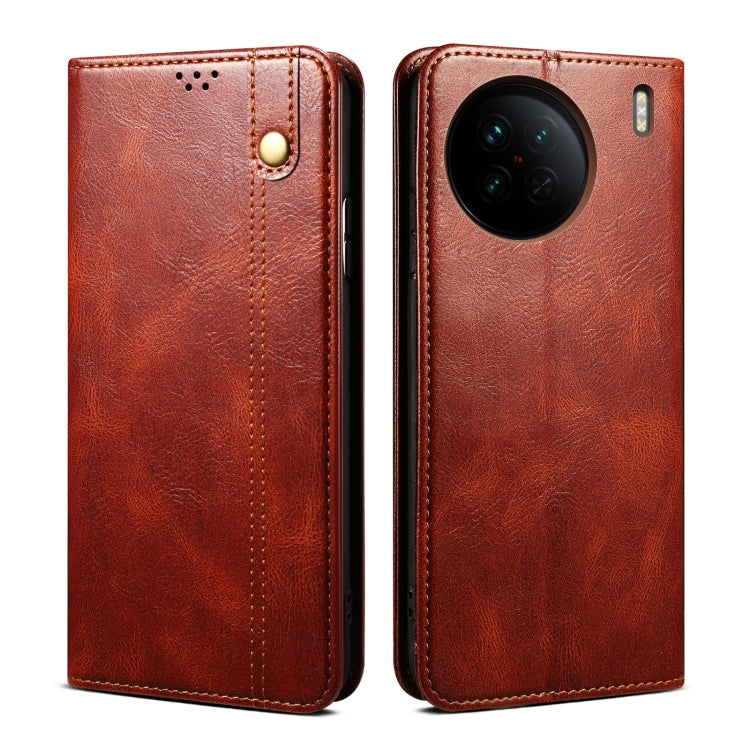 Oil Wax Crazy Horse Texture Leather Phone Case, For OPPO Reno9 Pro, For OPPO Reno9, For vivo X90 Pro, For vivo X90