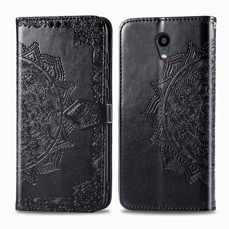 Embossed Mandala Pattern PC + TPU Horizontal Flip Leather Case with Holder & Card Slots, For Kyocera Digno BX, For OPPO Realme C3, For Vivo Z6, For Xiaomi Redmi Note 9S, For Huawei Y6s (2019)