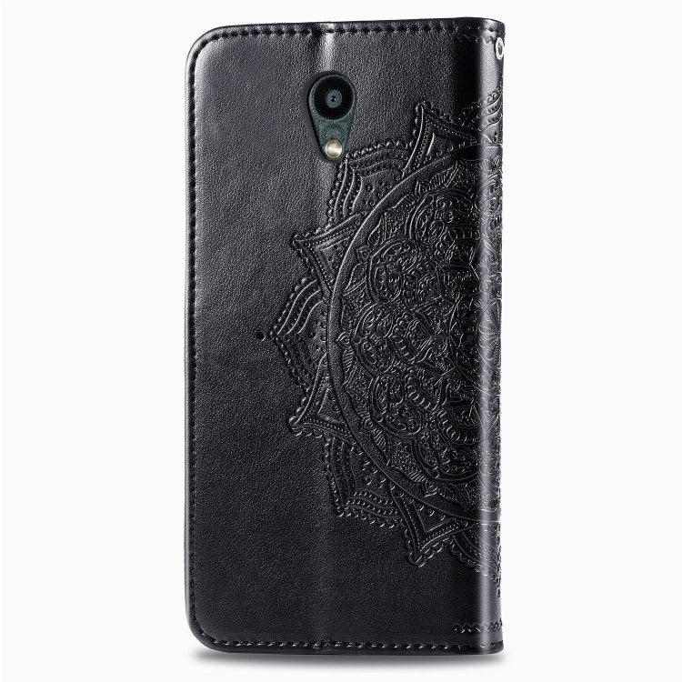 Embossed Mandala Pattern PC + TPU Horizontal Flip Leather Case with Holder & Card Slots, For Kyocera Digno BX, For OPPO Realme C3, For Vivo Z6, For Xiaomi Redmi Note 9S, For Huawei Y6s (2019)