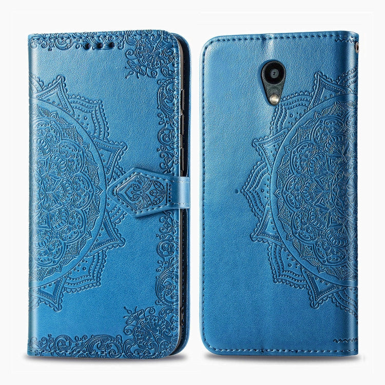 Embossed Mandala Pattern PC + TPU Horizontal Flip Leather Case with Holder & Card Slots, For Kyocera Digno BX, For OPPO Realme C3, For Vivo Z6, For Xiaomi Redmi Note 9S, For Huawei Y6s (2019)