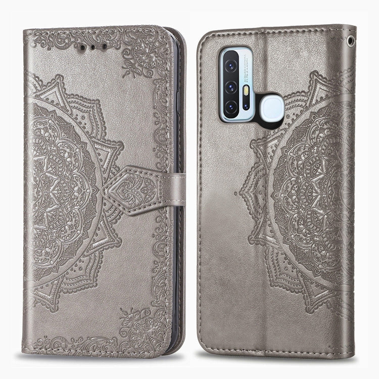 Embossed Mandala Pattern PC + TPU Horizontal Flip Leather Case with Holder & Card Slots, For Kyocera Digno BX, For OPPO Realme C3, For Vivo Z6, For Xiaomi Redmi Note 9S, For Huawei Y6s (2019)