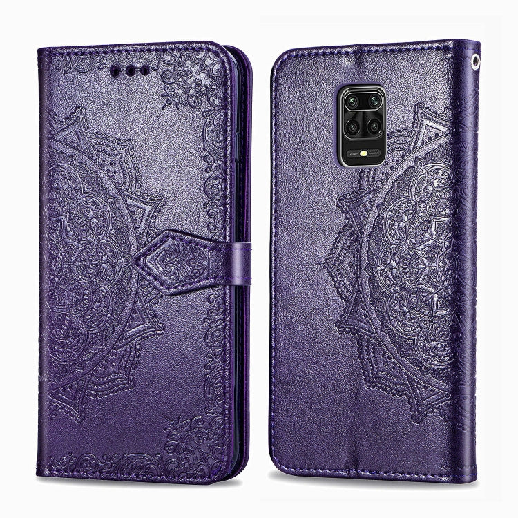 Embossed Mandala Pattern PC + TPU Horizontal Flip Leather Case with Holder & Card Slots, For Kyocera Digno BX, For OPPO Realme C3, For Vivo Z6, For Xiaomi Redmi Note 9S, For Huawei Y6s (2019)