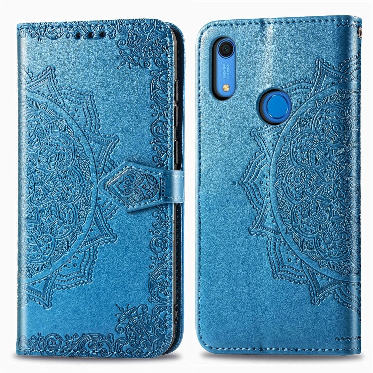 Embossed Mandala Pattern PC + TPU Horizontal Flip Leather Case with Holder & Card Slots, For Kyocera Digno BX, For OPPO Realme C3, For Vivo Z6, For Xiaomi Redmi Note 9S, For Huawei Y6s (2019)