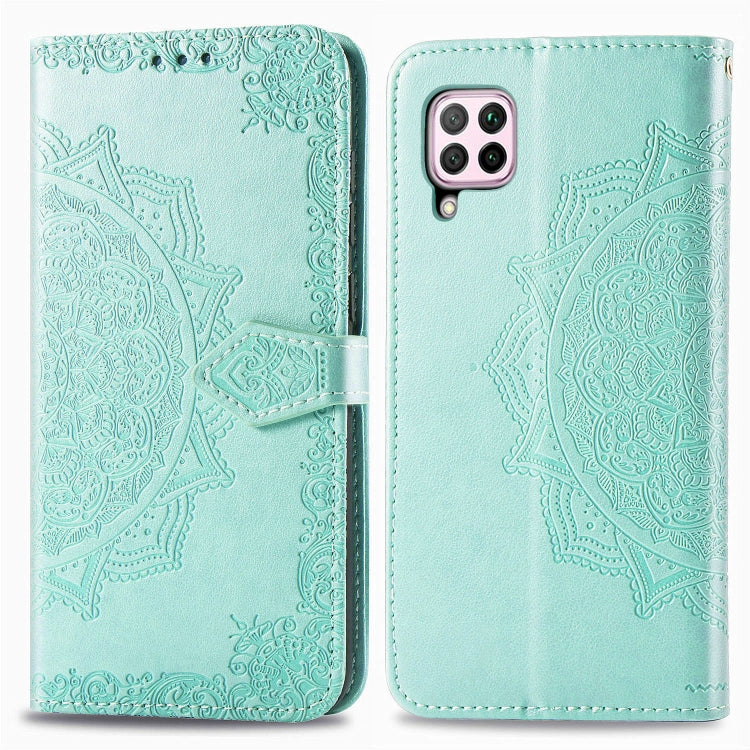 Embossed Mandala Pattern PC + TPU Horizontal Flip Leather Case with Holder & Card Slots, For Huawei P40, For Huawei P40 Lite / nova 6 SE, For Huawei P40 Pro / P40 Pro+, For Huawei Y7P, For Galaxy A11