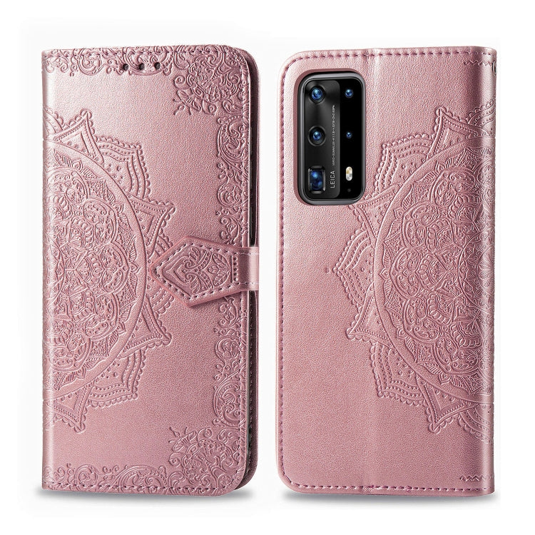 Embossed Mandala Pattern PC + TPU Horizontal Flip Leather Case with Holder & Card Slots, For Huawei P40, For Huawei P40 Lite / nova 6 SE, For Huawei P40 Pro / P40 Pro+, For Huawei Y7P, For Galaxy A11