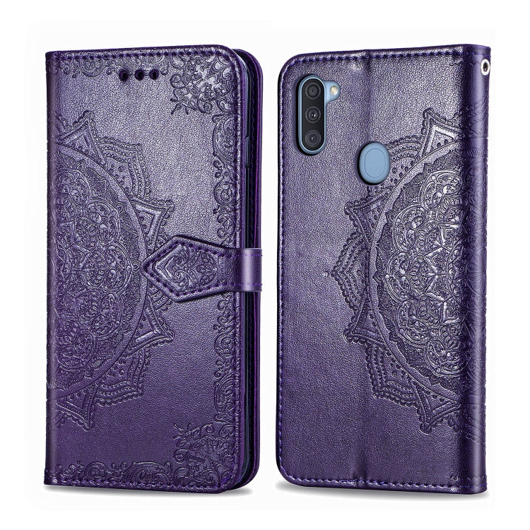 Embossed Mandala Pattern PC + TPU Horizontal Flip Leather Case with Holder & Card Slots, For Huawei P40, For Huawei P40 Lite / nova 6 SE, For Huawei P40 Pro / P40 Pro+, For Huawei Y7P, For Galaxy A11