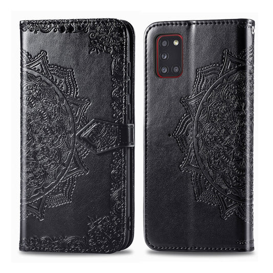 Embossed Mandala Pattern PC + TPU Horizontal Flip Leather Case with Holder &amp; Card Slots, For Galaxy A31, For Galaxy A41, For Galaxy A41 (Japanese Version), For Galaxy M31, For Galaxy XCover Pro