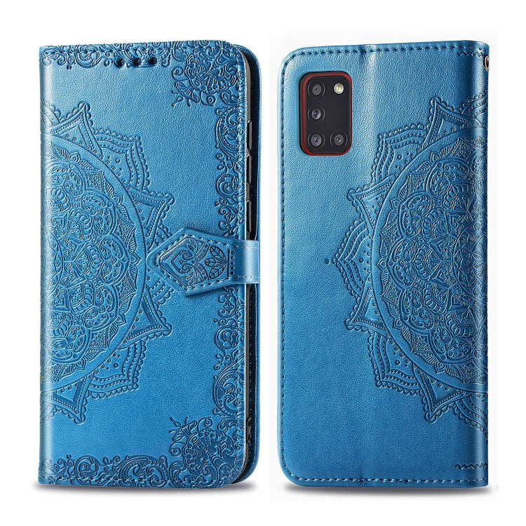 Embossed Mandala Pattern PC + TPU Horizontal Flip Leather Case with Holder & Card Slots, For Galaxy A31, For Galaxy A41, For Galaxy A41 (Japanese Version), For Galaxy M31, For Galaxy XCover Pro