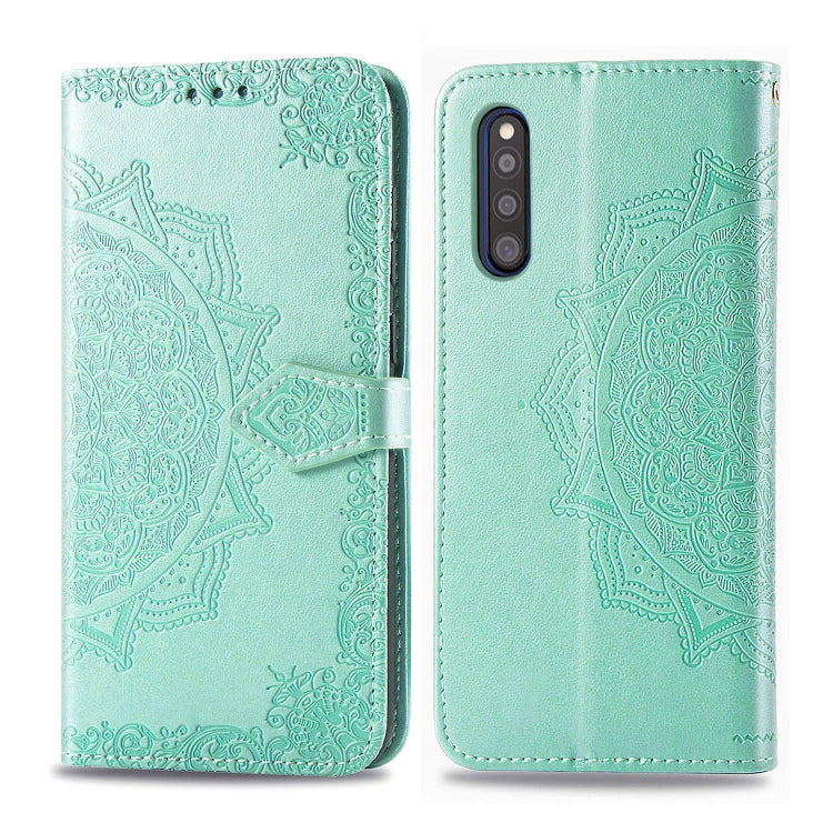 Embossed Mandala Pattern PC + TPU Horizontal Flip Leather Case with Holder & Card Slots, For Galaxy A31, For Galaxy A41, For Galaxy A41 (Japanese Version), For Galaxy M31, For Galaxy XCover Pro