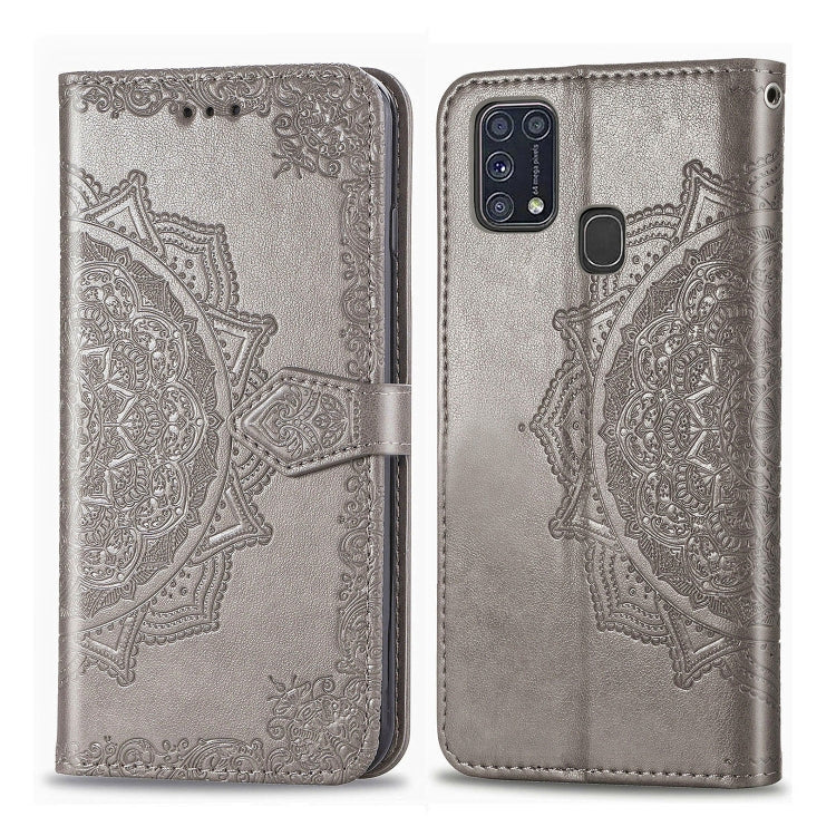 Embossed Mandala Pattern PC + TPU Horizontal Flip Leather Case with Holder & Card Slots, For Galaxy A31, For Galaxy A41, For Galaxy A41 (Japanese Version), For Galaxy M31, For Galaxy XCover Pro