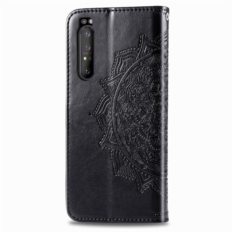 Embossed Mandala Pattern PC + TPU Horizontal Flip Leather Case with Holder & Card Slots, For Sony Xperia 1 II, For Sharp Aquos R5G, For Sharp Zero 2, For Xiaomi Mi 10 Pro 5G, For Xiaomi Mi 10 5G