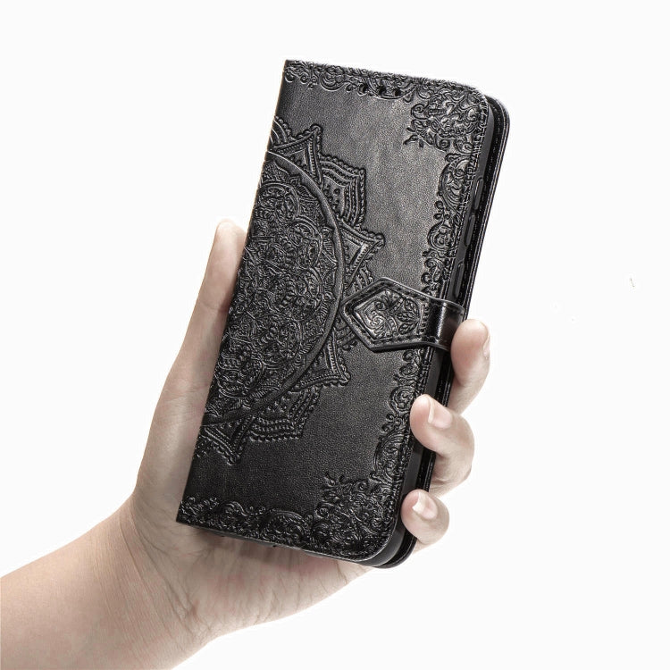 Embossed Mandala Pattern PC + TPU Horizontal Flip Leather Case with Holder & Card Slots, For Sony Xperia 1 II, For Sharp Aquos R5G, For Sharp Zero 2, For Xiaomi Mi 10 Pro 5G, For Xiaomi Mi 10 5G