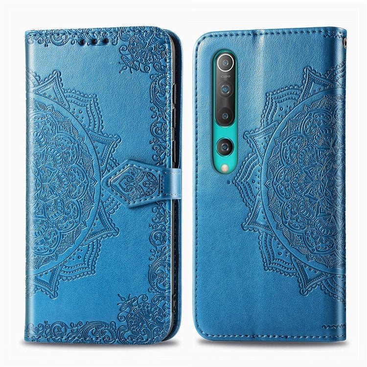 Embossed Mandala Pattern PC + TPU Horizontal Flip Leather Case with Holder & Card Slots, For Sony Xperia 1 II, For Sharp Aquos R5G, For Sharp Zero 2, For Xiaomi Mi 10 Pro 5G, For Xiaomi Mi 10 5G