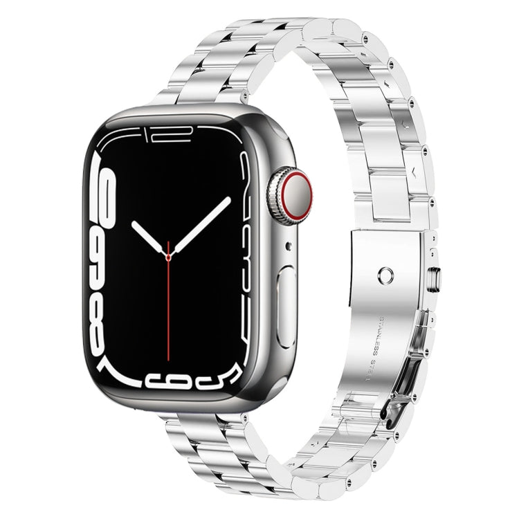 Small Waist Stainless Steel Watch Band, For Apple Watch Ultra 49mm / Series 8&amp;7 45mm, For Apple Watch Series 8&amp;7 41mm / SE 2&amp;6&amp;SE&amp;5&amp;4 40mm