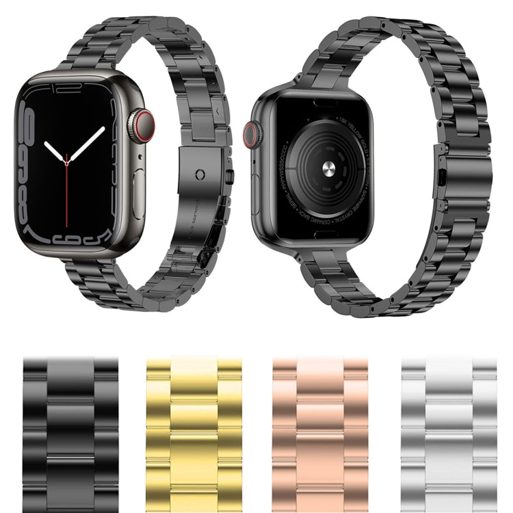 Small Waist Stainless Steel Watch Band, For Apple Watch Ultra 49mm / Series 8&amp;7 45mm, For Apple Watch Series 8&amp;7 41mm / SE 2&amp;6&amp;SE&amp;5&amp;4 40mm