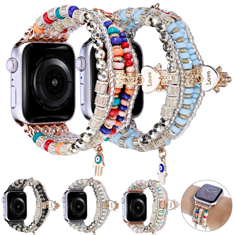Forest Style Beads Watch Band, For Apple Watch Ultra 49mm / Series 8&amp;7 45mm, For Apple Watch Series 8&amp;7 41mm