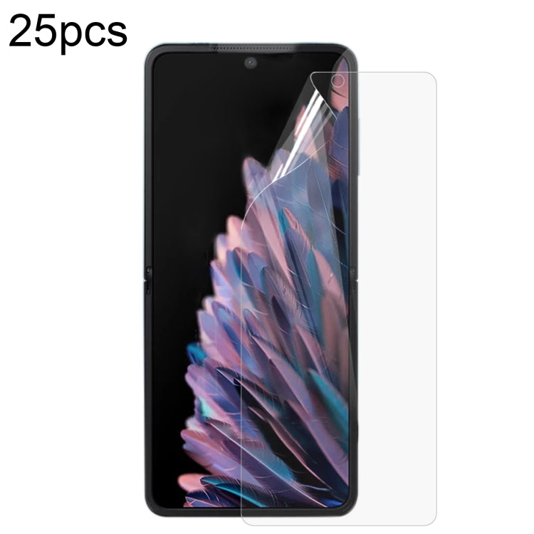 25pcs Full Screen Front Protector Explosion-proof Hydrogel Film, For OPPO Find N2 Flip(25 PCS) (Front)