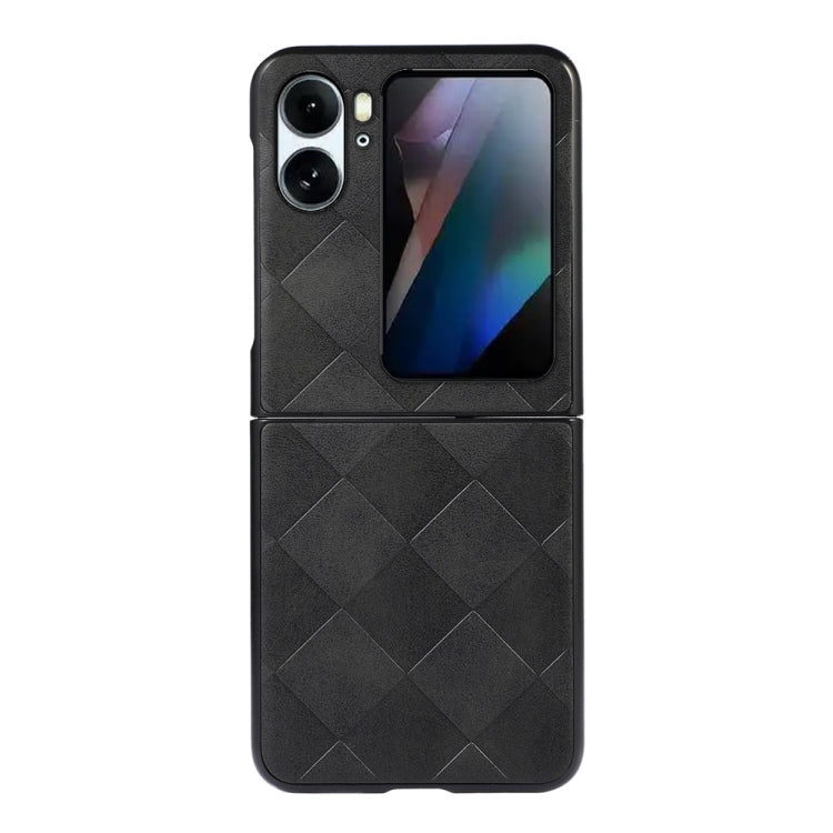 Weave Plaid PU Phone Case, For OPPO Find N2 Flip